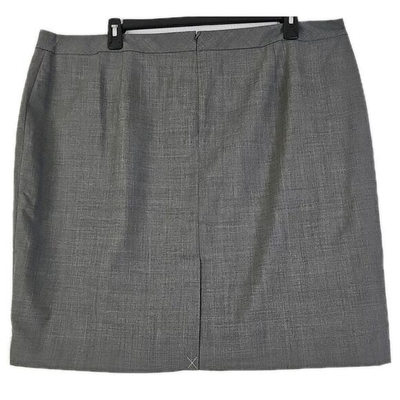 Lands' End Outfitters ~ LWoman Plus Size 22W~ Gray Wool A-Line Pensil Skirt NWOT - Picture 8 of 12